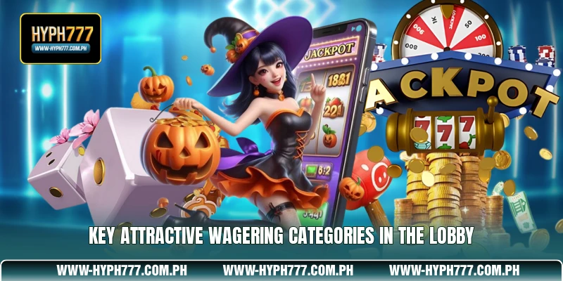 Key attractive wagering categories in the lobby