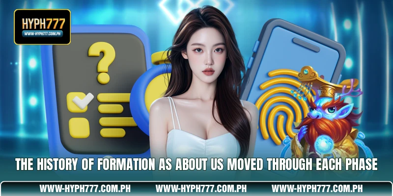 The history of formation as About us moved through each phase